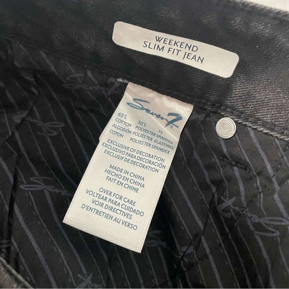 SEVEN7 NWT Black Denim Slim Fit Jeans Size 10 - Picture 10 of 12